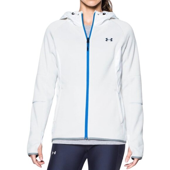 Under Armour UA White Swacket Size XS Activewear Gym Workout Running - Picture 1 of 15
